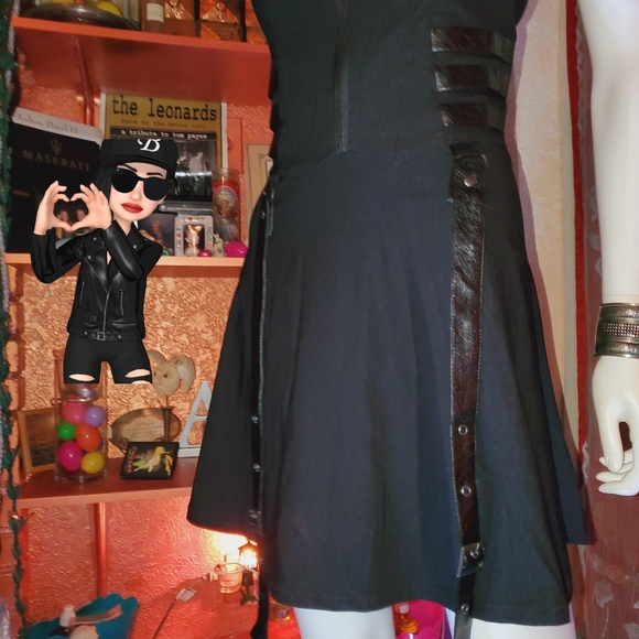 NWOT 🖤Very Cool Goth 🕸Black Halter Style Dress Size L🖤 - Picture 11 of 11